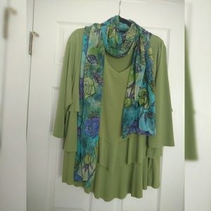 !!!Last Susan Graver!!! Lime Green Top Size 2X